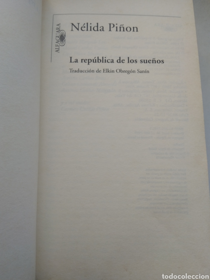 Libros de segunda mano: LA REPUBLICA DE LOS SUE&Ntilde;OS/NELIDA PI&Ntilde;ON - Foto 3