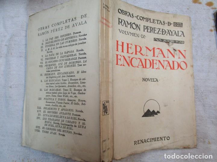 Libros de segunda mano: LOCAL ASTURIAS M- RAM&Oacute;N P&Eacute;REZ DE AYALA - HERMANN, ENCADENAD - MADRID RENACIMIENTO 1924 INTONSO +INFO