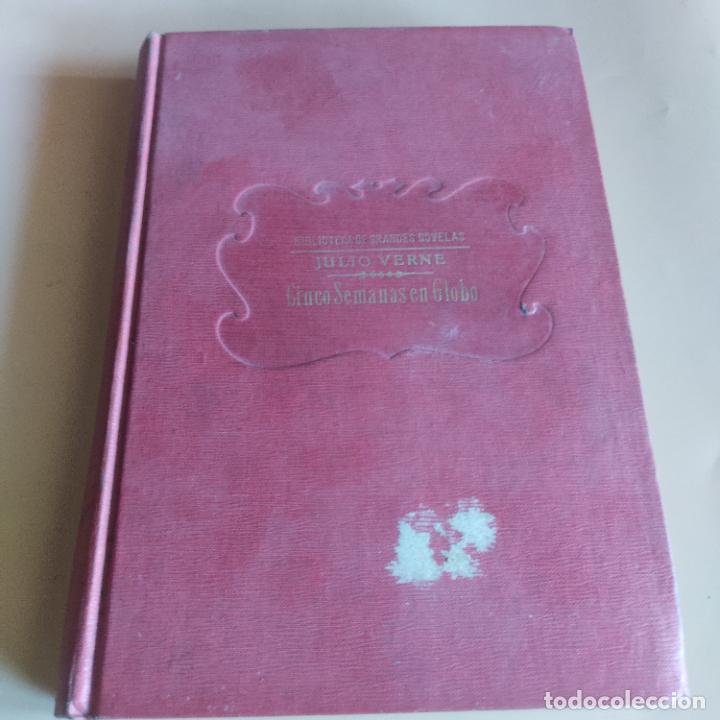 Libros de segunda mano: BIBLIOTECA DE GRANDES NOVELAS.JULIO VERNE.CINCO SEMANAS EN GLOBO.SOPENA.525 PAGS.