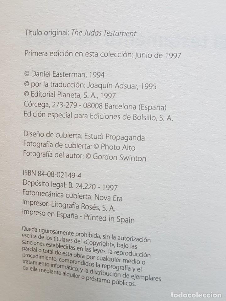 Libros de segunda mano: Libro El Testamento de Judas de Daniel Easterman - Foto 4