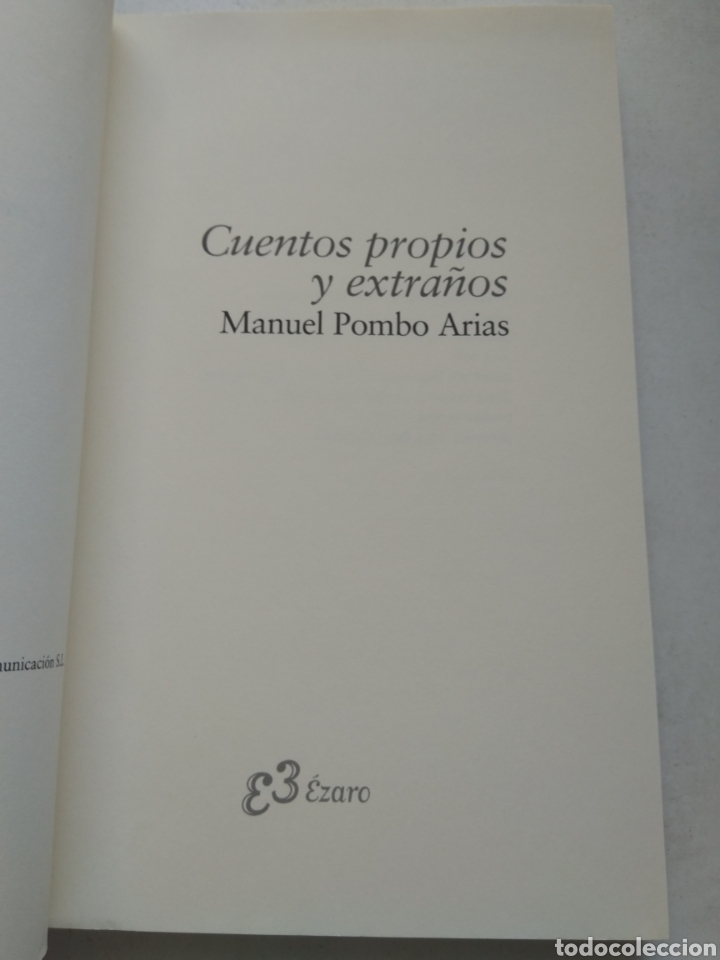 Libros de segunda mano: CUENTOS PROPIOS Y EXTRA&Ntilde;OS/MANUEL POMBO ARIAS - Foto 2