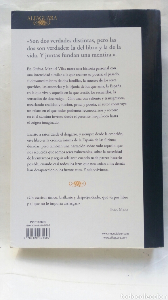 Libros de segunda mano: Ordesa. Manuel Vilas. - Foto 2