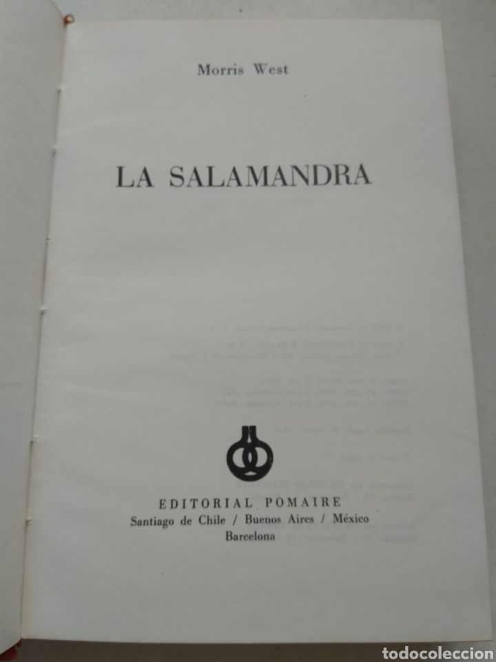 Libros de segunda mano: LA SALAMANDRA/MORRIS WEST - Foto 3