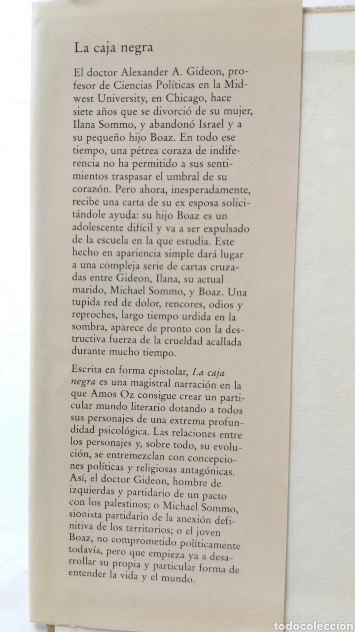 Libros de segunda mano: La caja negra. Amos Oz. - Foto 3