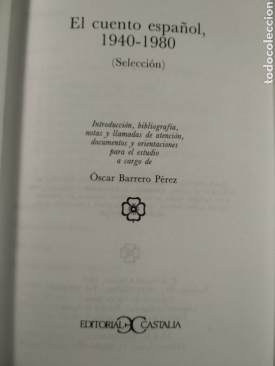 Libros de segunda mano: El cuento espa&ntilde;ol 1940-1980 - Foto 3