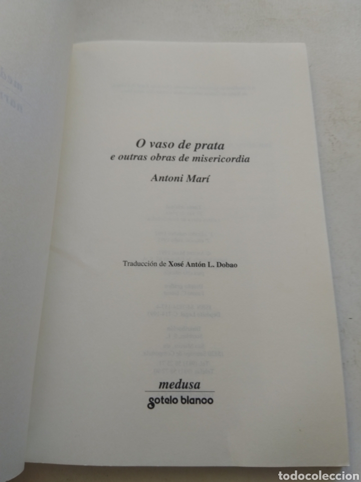 Libros de segunda mano: O VASO DE PRATA/ANTONIO MARI - Foto 2