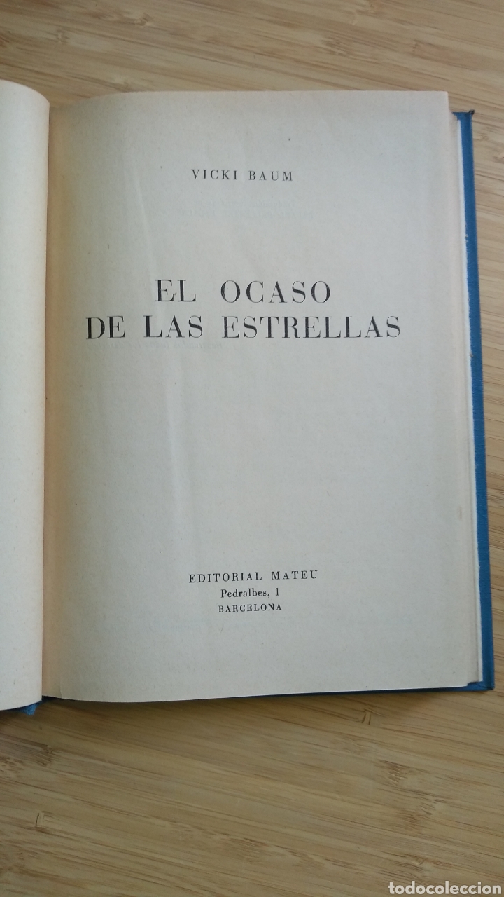 Libros de segunda mano: El ocaso de las estrellas - Vicki Baum - Foto 1
