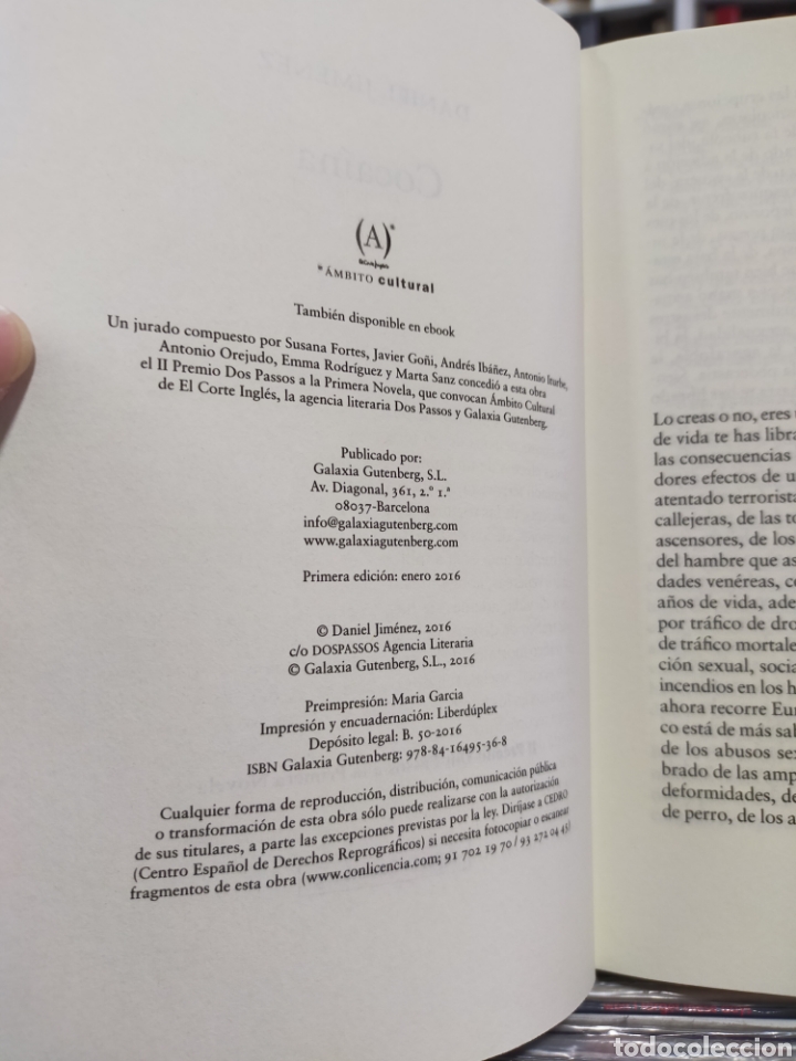 Libros de segunda mano: COCA&Iacute;NA - DANIEL JIM&Eacute;NEZ - COMO NUEVO - Foto 9