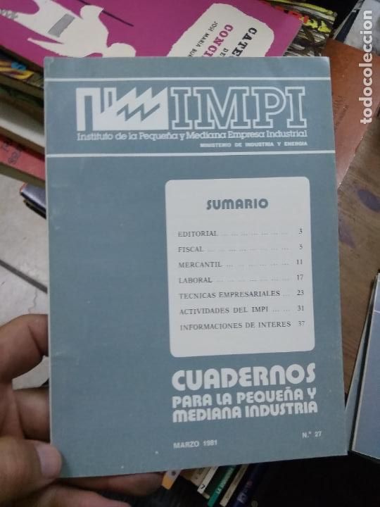 Libri di seconda mano: Cuadernos para la peque&ntilde;a y mediana ind&uacute;stria n&ordm; 27 1981. L.27523