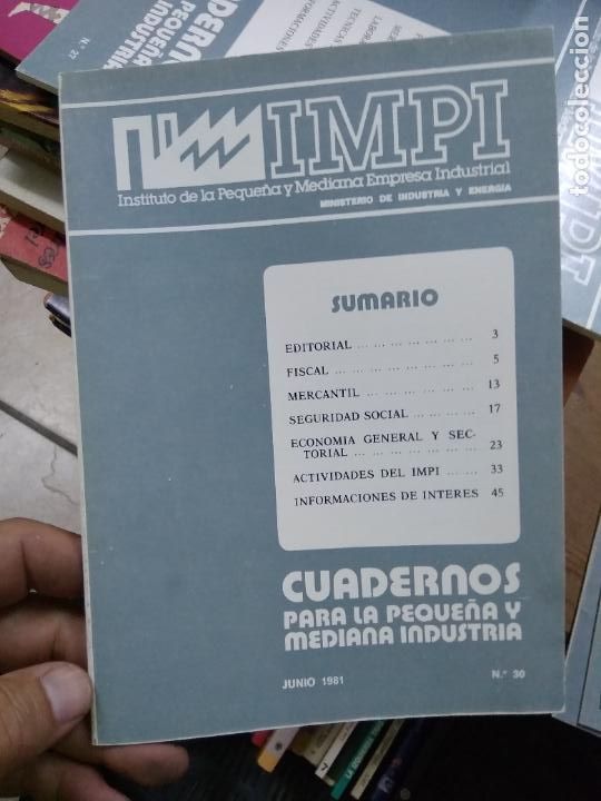 Libri di seconda mano: Cuadernos para la peque&ntilde;a y mediana ind&uacute;stria n&ordm; 30 1981. L.27524