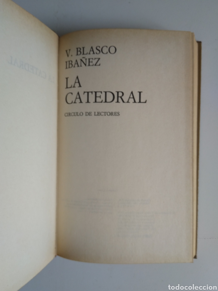 Libros de segunda mano: LA CATEDRAL/BLASCO IB&Aacute;&Ntilde;EZ - Foto 2