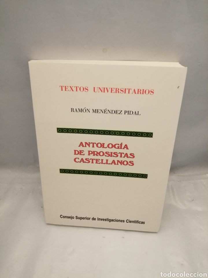 Libri di seconda mano: ANTOLOG&Iacute;A DE PROSISTAS CASTELLANOS (S&Eacute;PTIMA EDICI&Oacute;N, 1992, COMO NUEVO)
