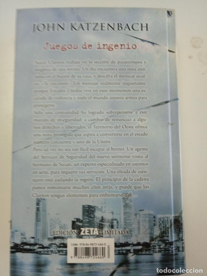 Libros de segunda mano: Juegos de ingenio (John Katzenbach) - Foto 3