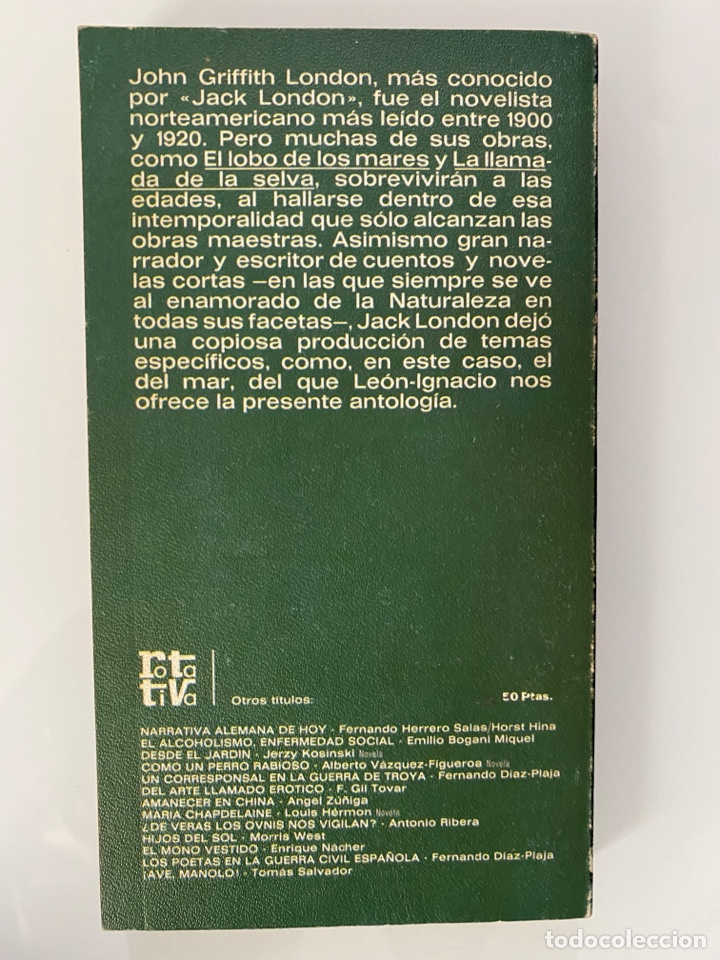 Libros de segunda mano: Cuentos del Mar - LONDON, Jack - Foto 2