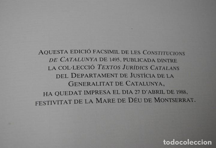 Libros de segunda mano: LIBRO REIMPRESI&Oacute;N CONSTITUCIONS DE CATALUNYA - Foto 9