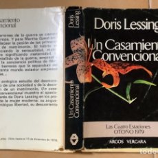 Libros de segunda mano: “UN CASAMIENTO CONVENCIONAL” DE DORIS LESING