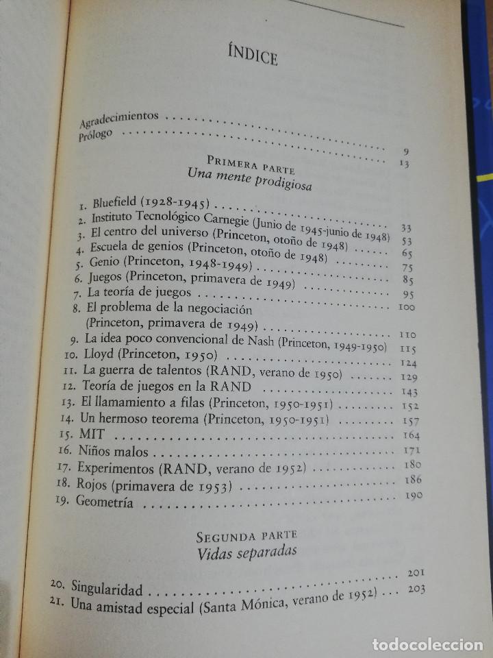 Libros de segunda mano: UNA MENTE PRODIGIOSA (SYLVIA NASAR) - Foto 3