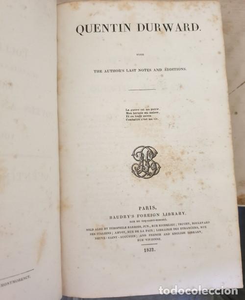 Libros de segunda mano: QUENTIN DURWARD WITH AUTHORS LAST NOTES AND ADDITIONS. -