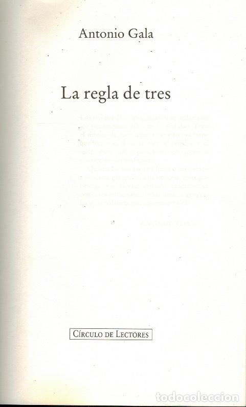 Libros de segunda mano: LA REGLA DE TRES - Foto 1