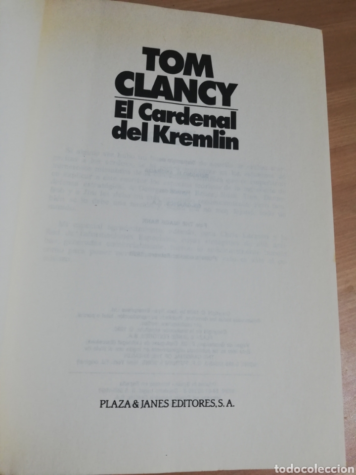 Libros de segunda mano: EL CARDENAL DEL KREMLIN (TOM CLANCY) - Foto 2