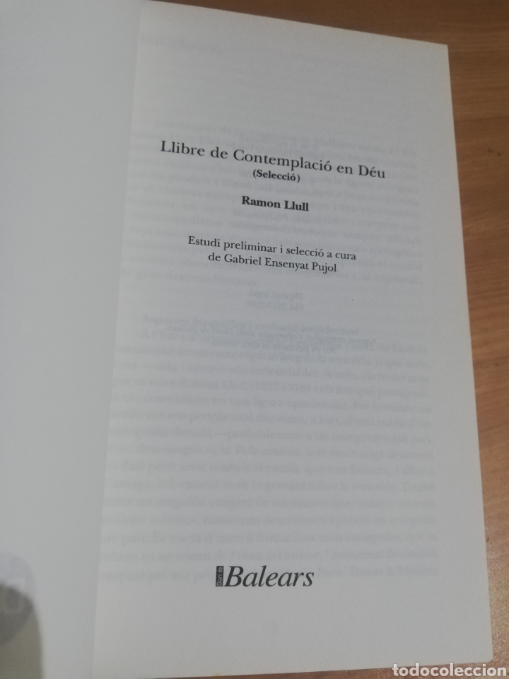 Libros de segunda mano: LLIBRE DE CONTEMPLACI&Oacute; EN D&Eacute;U (RAMON LLULL) - Foto 2