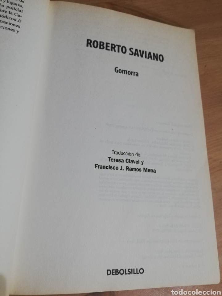 Libros de segunda mano: GOMORRA (ROBERTO SAVIANO) - Foto 2