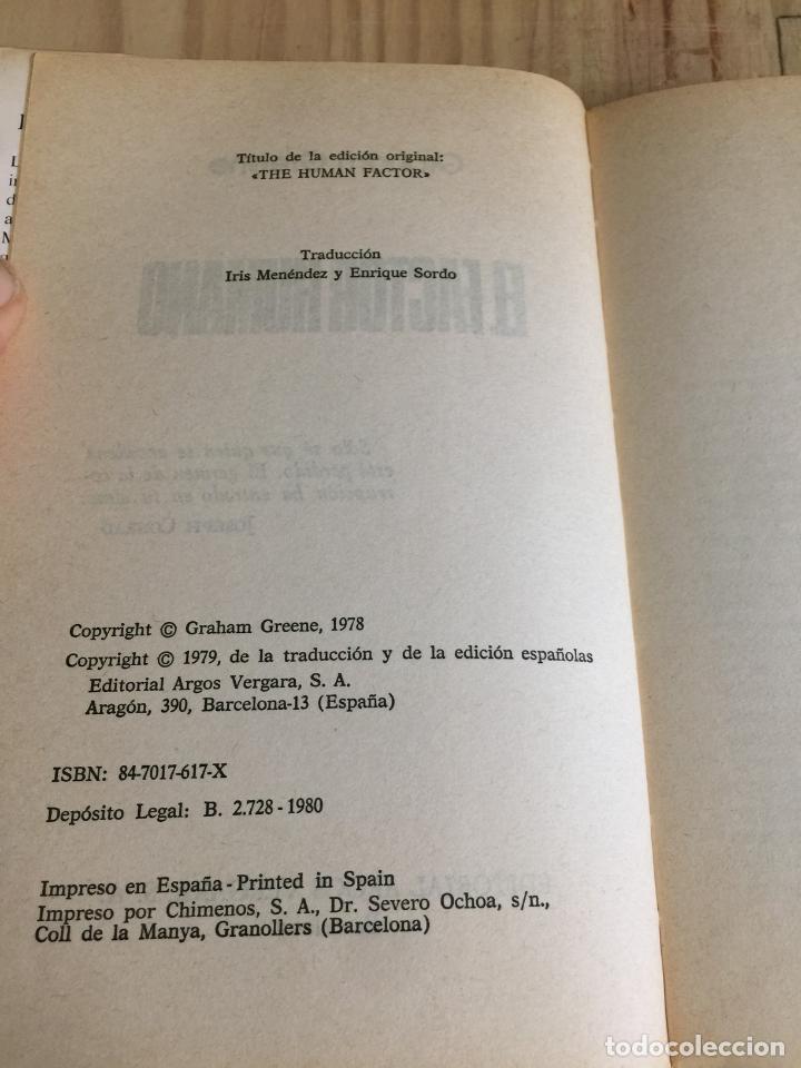 Libros de segunda mano: El factor humano - Graham Greene - Foto 4