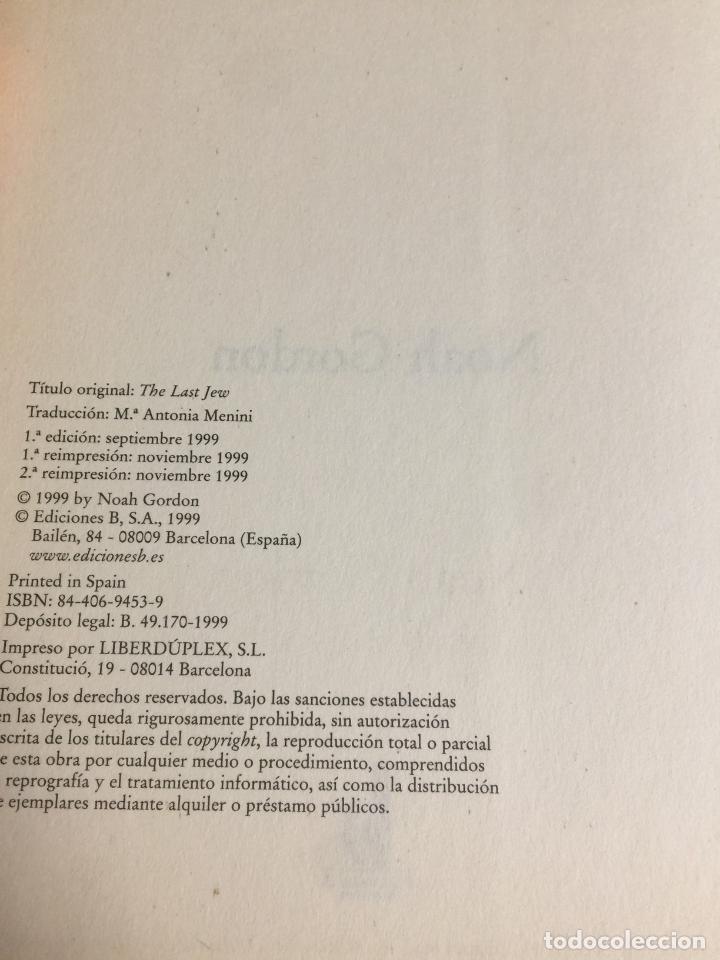 Libros de segunda mano: El &uacute;ltimo judio - Noah Gordon - Foto 5
