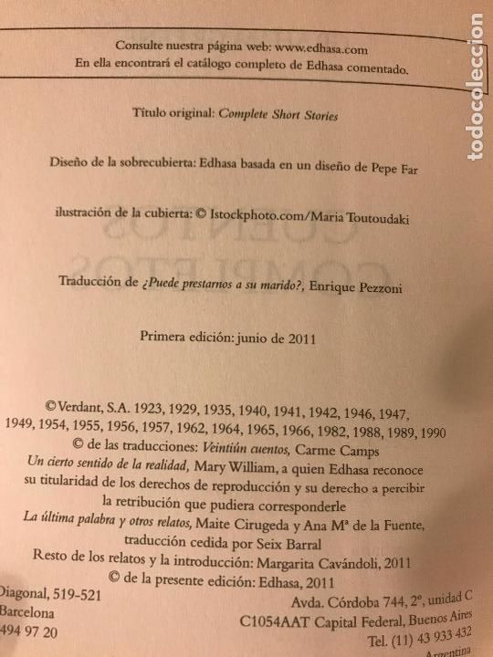Libros de segunda mano: Cuentos completos. Graham Greene - Foto 2