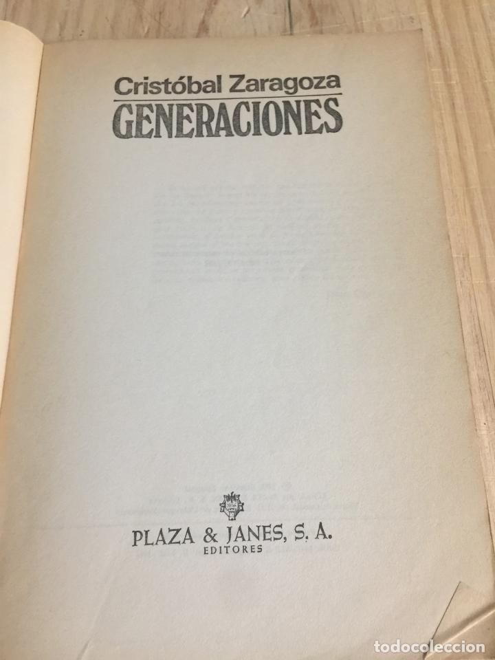Libros de segunda mano: Generaciones - Crist&oacute;bal Zaragoza - Foto 3