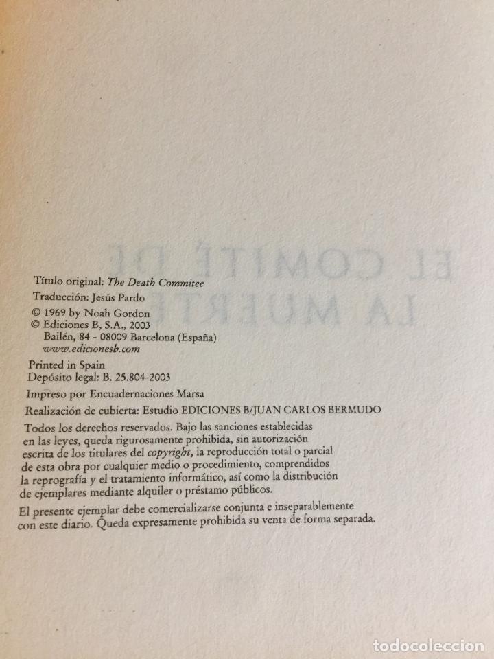 Libros de segunda mano: El comit&eacute; de la muerte - Noah Gordon - Foto 2