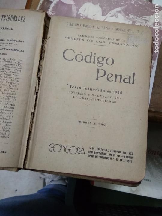 Libros de segunda mano: C&oacute;digo penal. 1944. Rei-546 - Foto 4