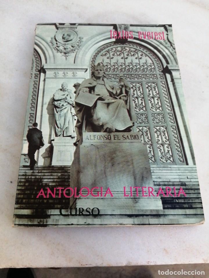 Libros de segunda mano: Libro ANTOLOG&Iacute;A LITERARIA TEXTOS EVEREST 6 Curso a&ntilde;o 1965