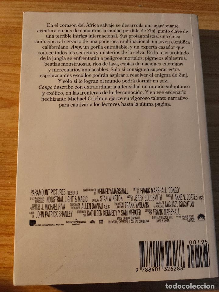 Libros de segunda mano: Congo (Michael Crichton) - Foto 2