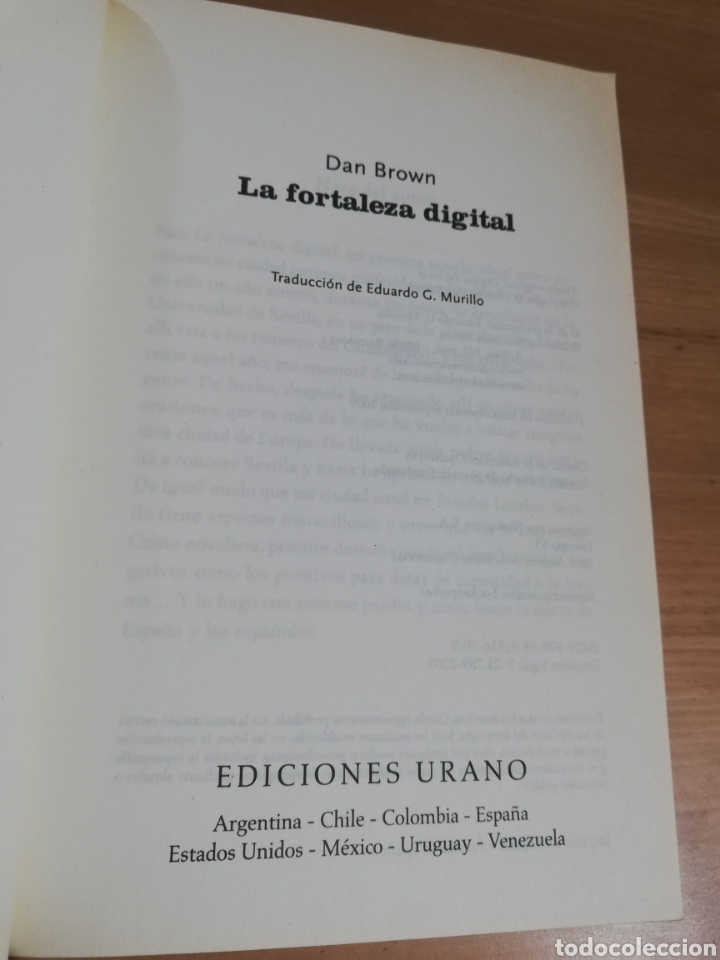Libros de segunda mano: LA FORTALEZA DIGITAL (DAN BROWN) - Foto 2