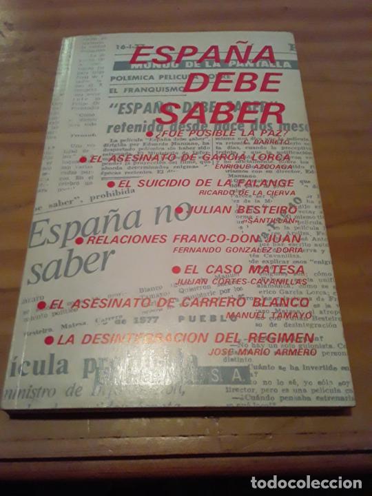 Livres d'occasion: ESPA&Ntilde;A DEBE SABER.EDITORIAL ALCE S.A.1977.126 PAGINAS.