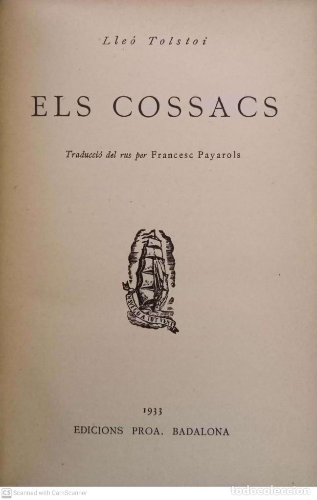 Libros de segunda mano: Els cossacs [Lle&oacute; Tolstoi] - Foto 2
