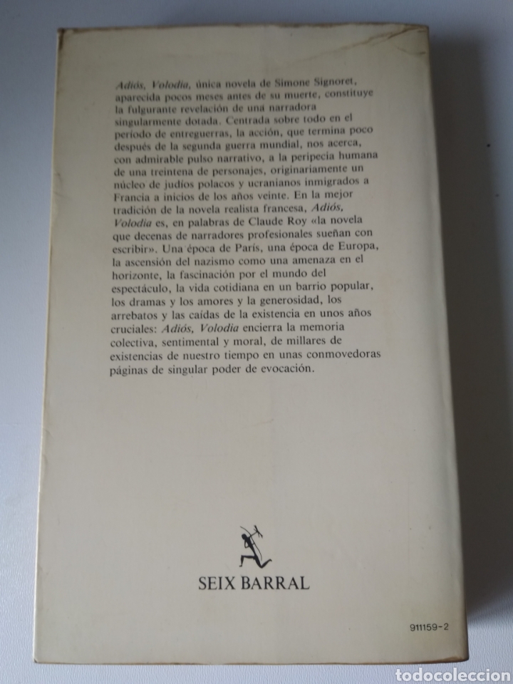 Libros de segunda mano: ADIOS VOLODIA/SIMONE SIGNORET - Foto 3
