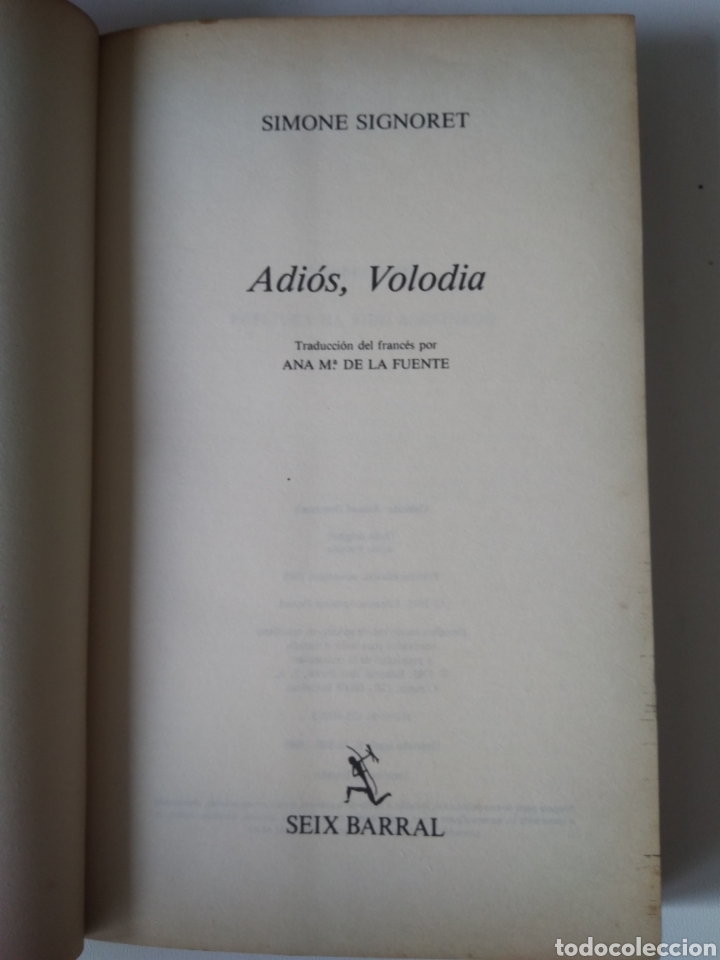 Libros de segunda mano: ADIOS VOLODIA/SIMONE SIGNORET - Foto 4