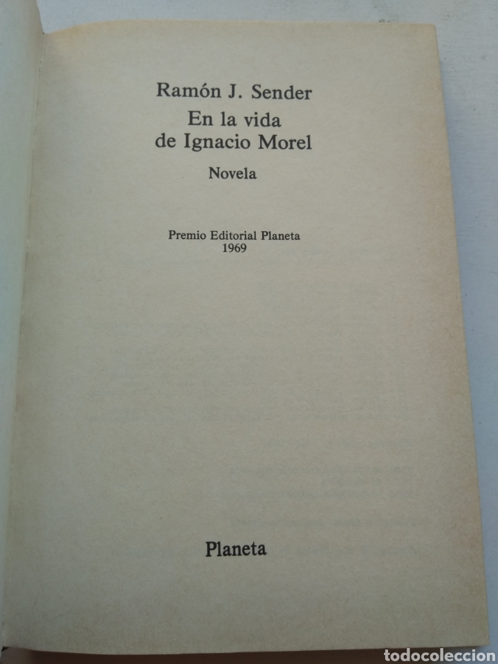 Libros de segunda mano: EN LA VIDA DE IGNACIO MOREL/RAMON J. SENDER - Foto 2