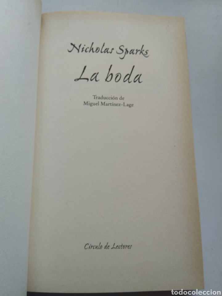 Libros de segunda mano: LA BODA/NICHOLAS SPARKS - Foto 2