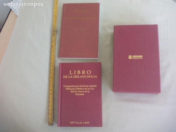Libros de segunda mano: LIBRO DE LA MELANCOL&Iacute;A, ANDR&Eacute;S VELAZQUEZ EDICI&Oacute;N FACSIMILAR NUMERADA edit. JANSSEN FARMACEUTICA 1996