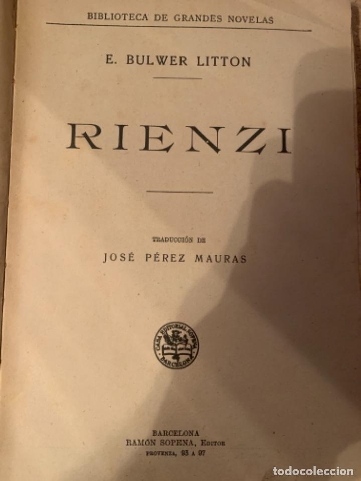 Libros de segunda mano: Rienzi, de E. Bulwer Lytton (Bols 13) - Foto 2