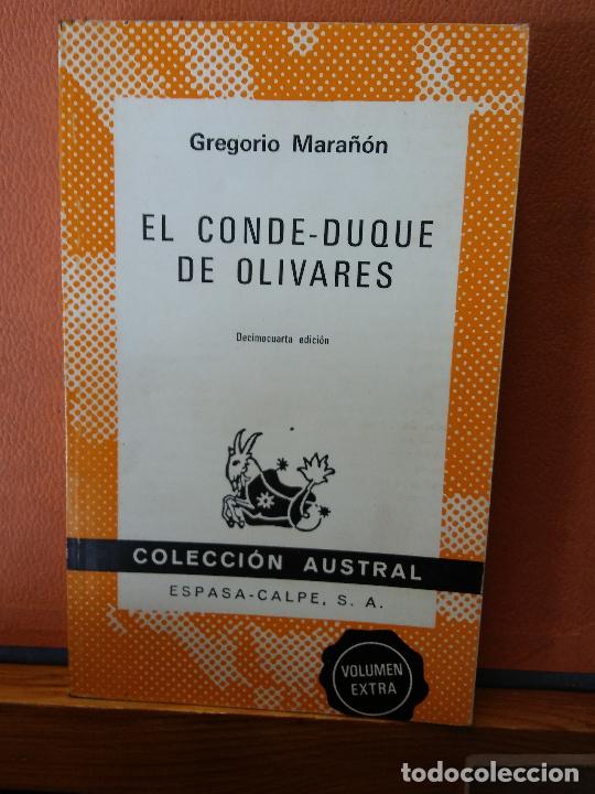 EL CONDE-DUQUE DE OLIVARES. GREGORIO MARAÑON. ESPASA-CALPE,S.A. (Libros de Segunda Mano (posteriores a 1936) - Literatura - Narrativa - Otros)
