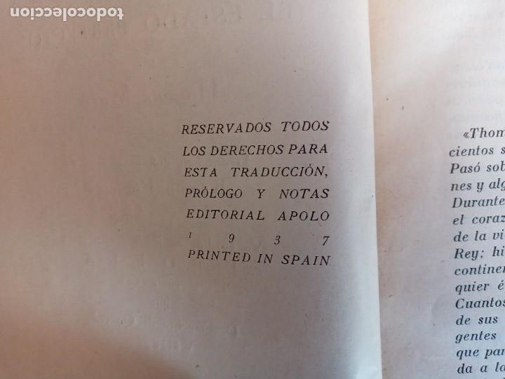 Libros de segunda mano: UTOPIA. THOMAS MORE. APOLO 1937. - Foto 5