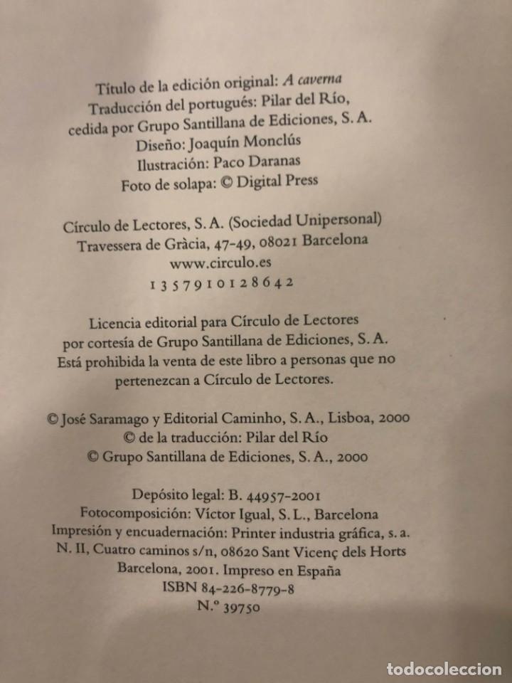 Libros de segunda mano: LA CAVERNA. JOSE SARAMAGO. CIRCULO DE LECTORES. 2000 - Foto 6