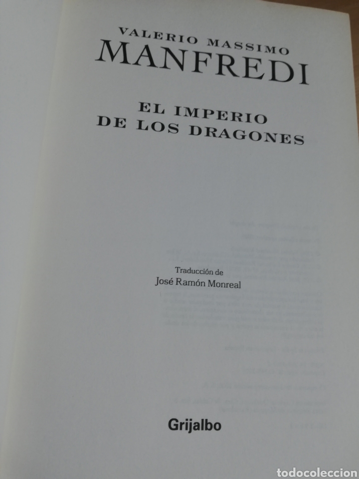 Libros de segunda mano: EL IMPERIO DE LOS DRAGONES (VALERIO MASSIMO MANFREDI) - Foto 2