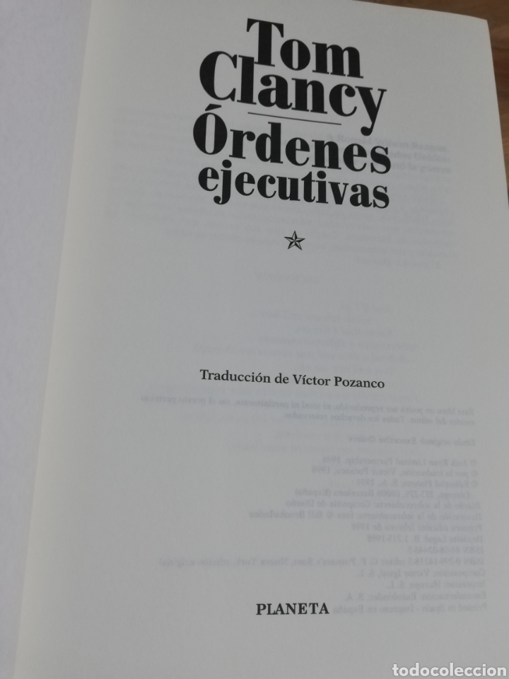 Libros de segunda mano: &Oacute;RDENES EJECUTIVAS 1 (TOM CLANCY) - Foto 2