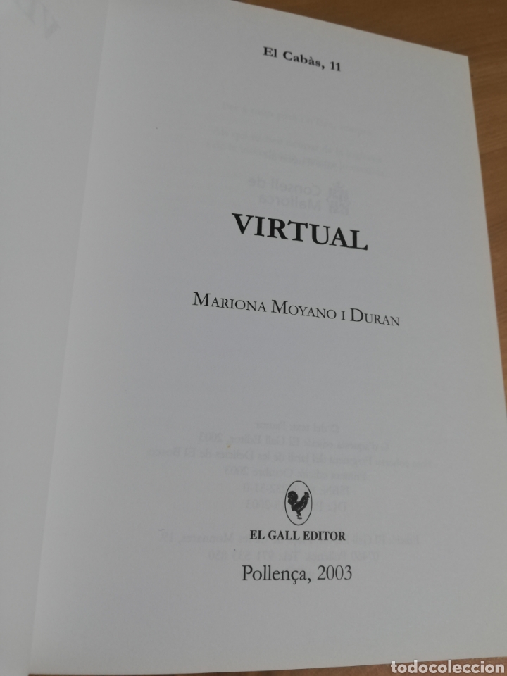 Libros de segunda mano: VIRTUAL (MARIONA MOYANO I DURAN) - Foto 2