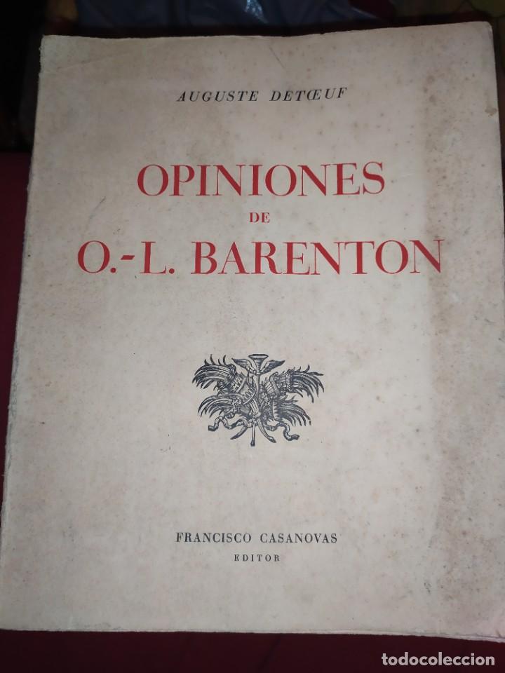 Libros de segunda mano: OPINIONES DE O. L. BARENTON 1961 - Foto 1